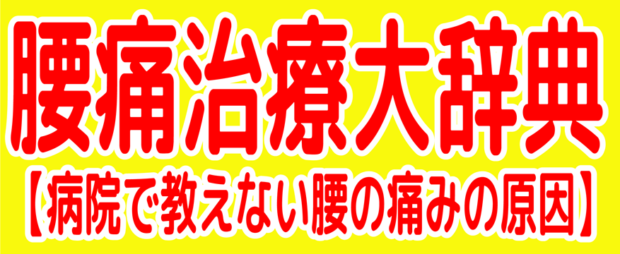 腰痛治療大辞典【病院で教えない腰の痛みの原因】